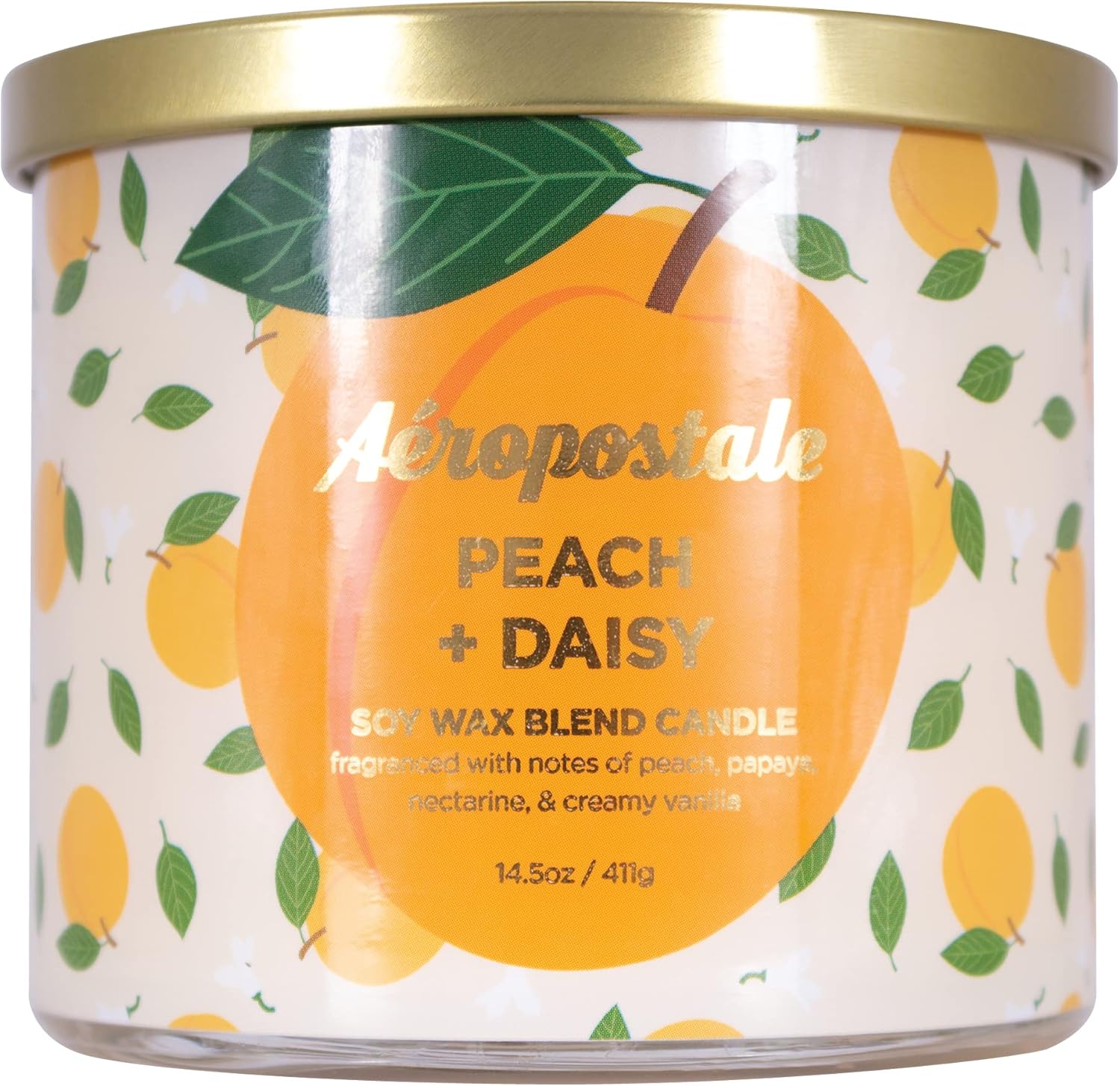 Aeropostale Peach Daisy Soy Candle - 60 Hour Burn