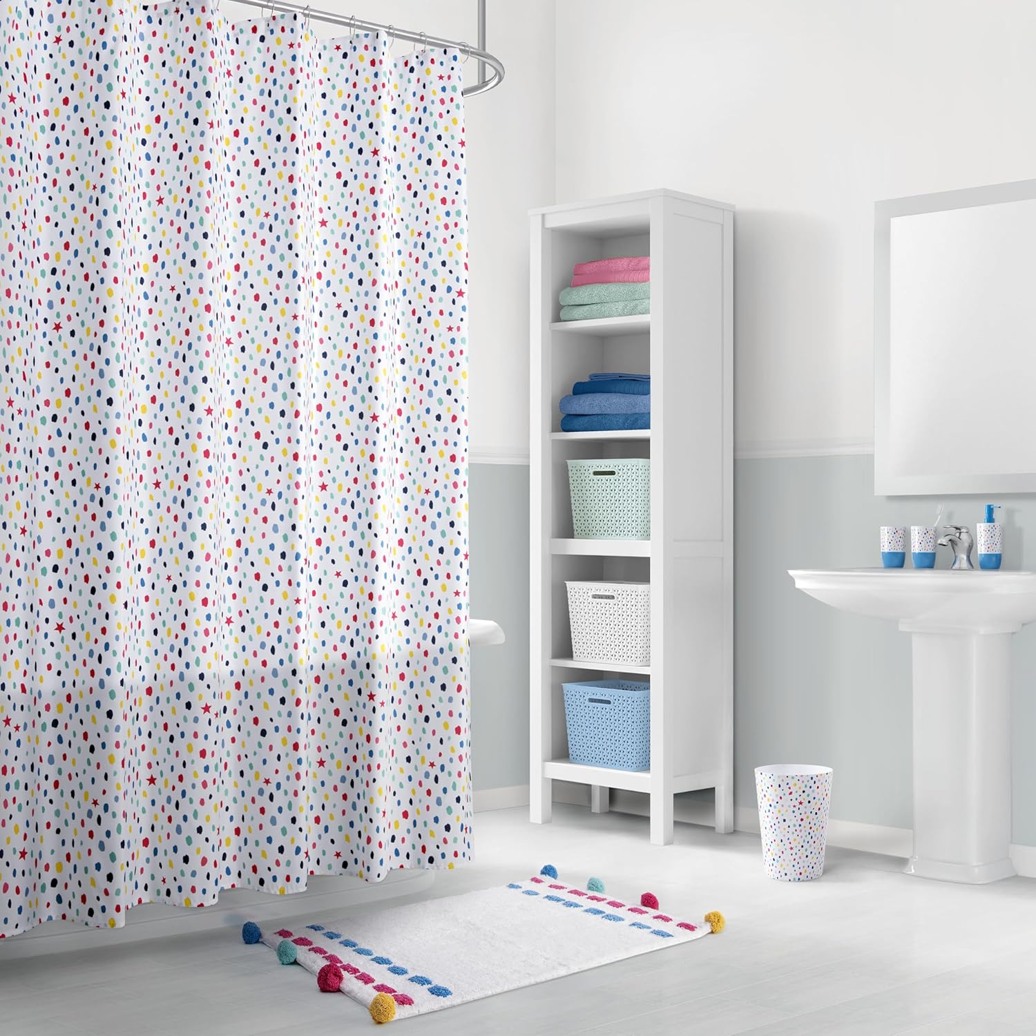 Allure Home Creation Confetti Dot 4-Piece Bath Set