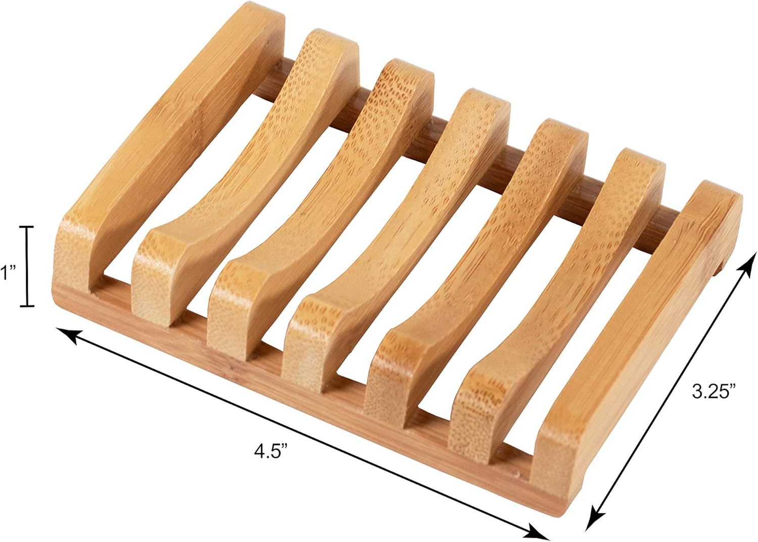 Bamboo Naturals Bar Soap Dish for Sink or Shower