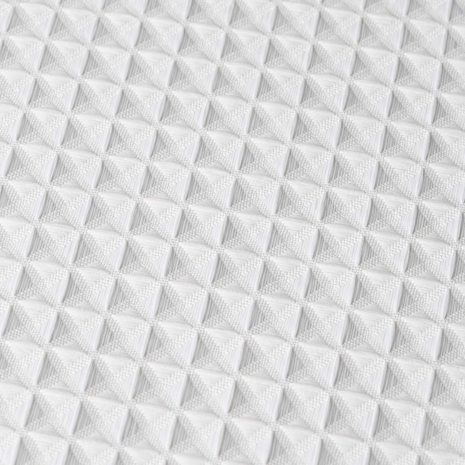 Waffle Fabric White Shower Curtain with Liner Set