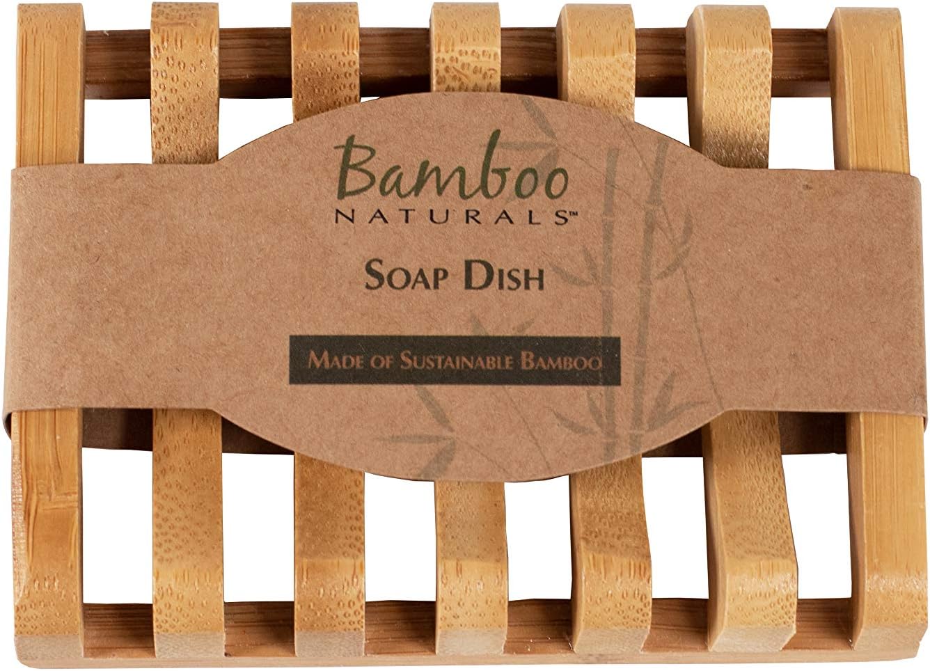 Bamboo Naturals Bar Soap Dish for Sink or Shower
