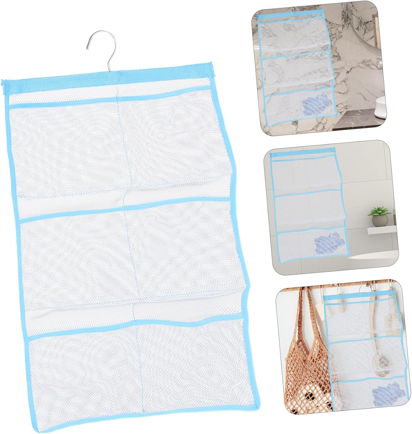 PENIKOKO Space Saving Shower Organizer Quick Dry Mesh with Single Hook 1