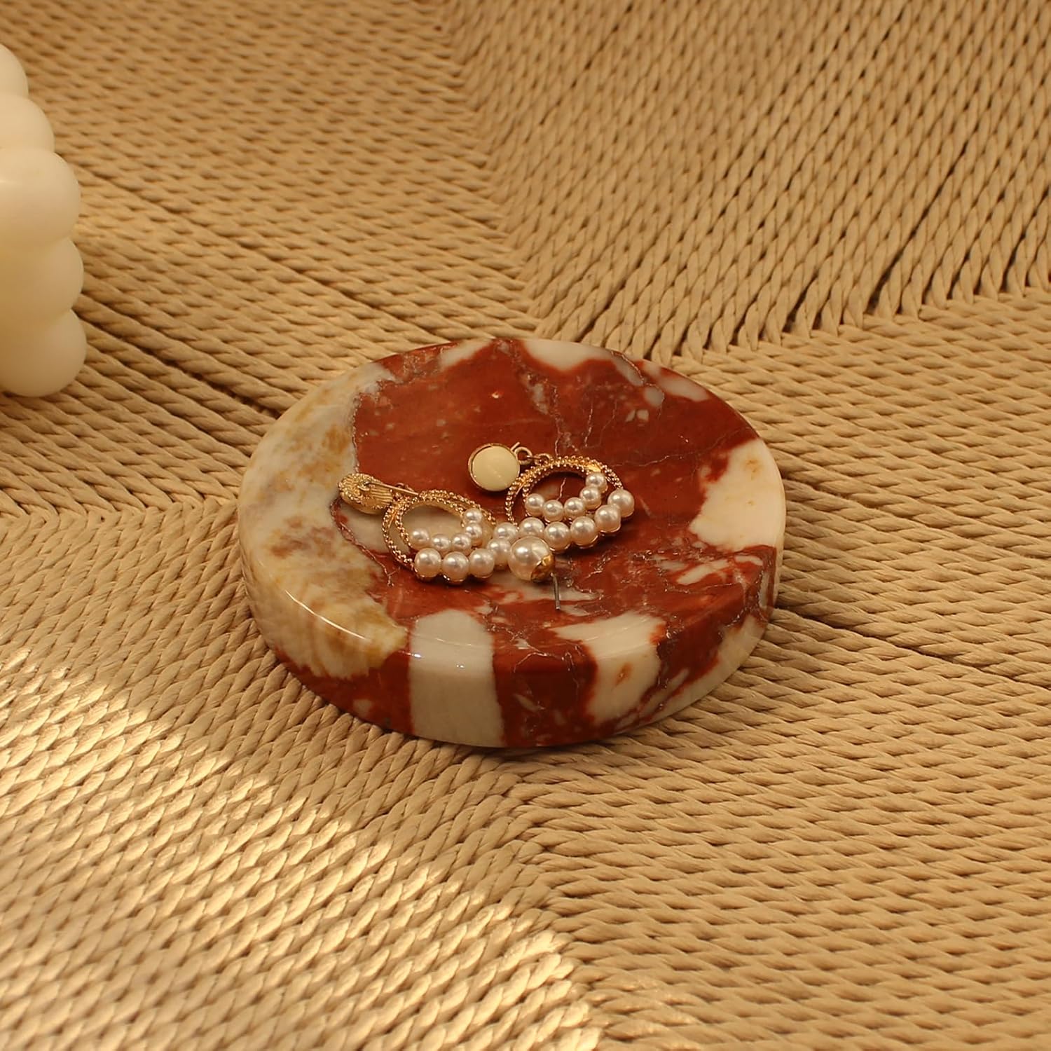 Natural Calacatta Red Marble Soap Dish