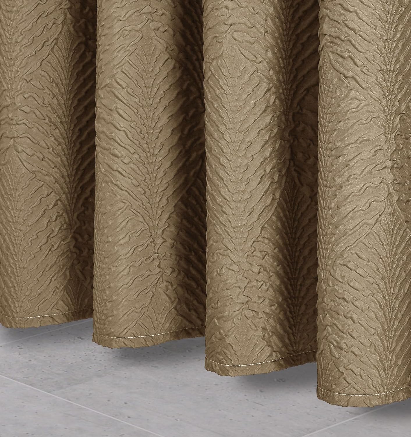 Gibelle Ombre Brown Shower Curtain Set with Hooks 72x72