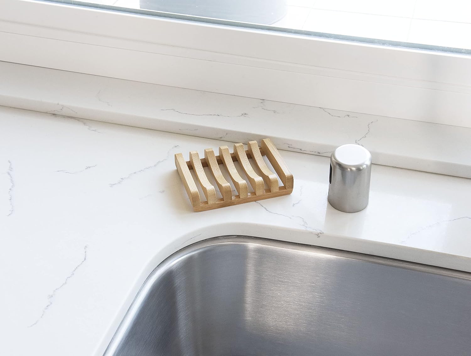 Bamboo Naturals Bar Soap Dish for Sink or Shower