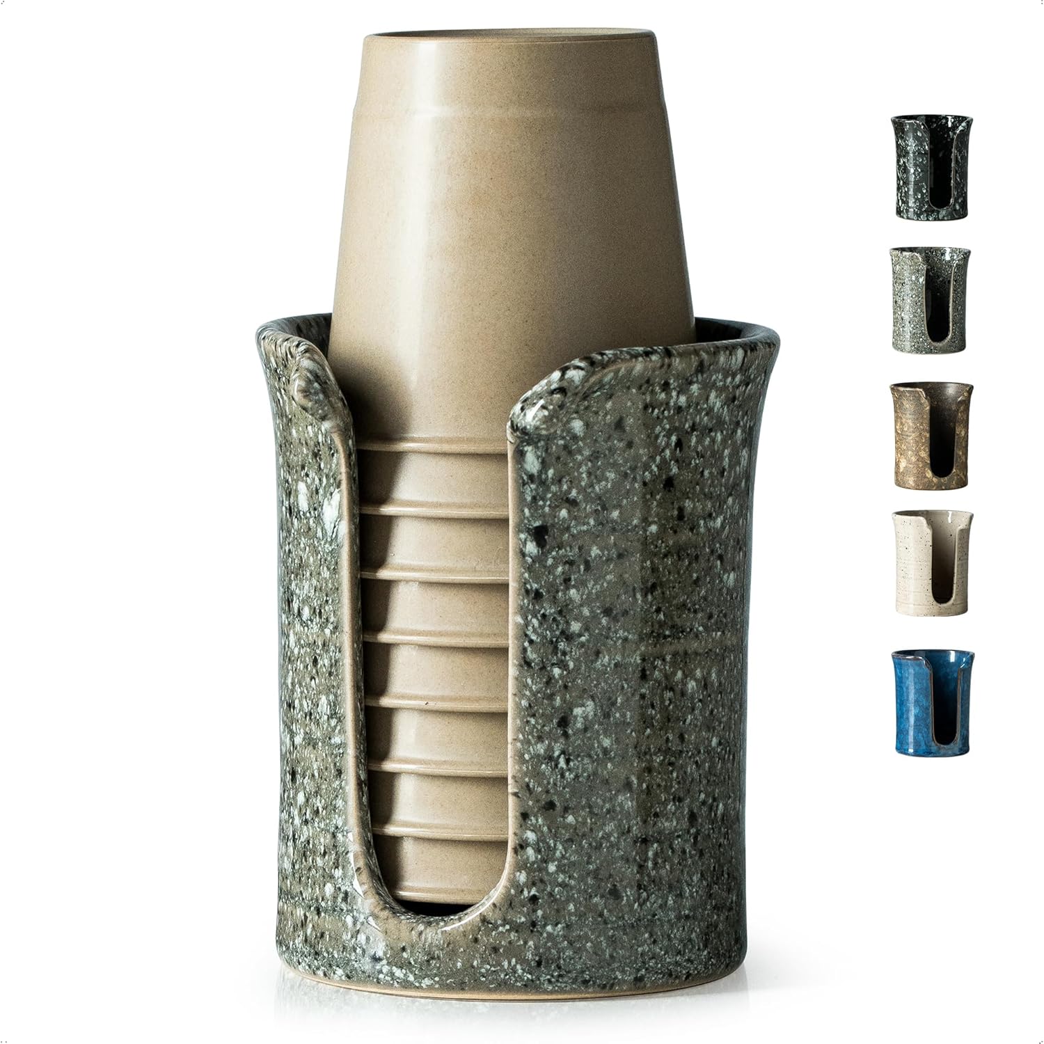 YHOJOY Ceramic Cup Holder for 3 Oz Bathroom Cups