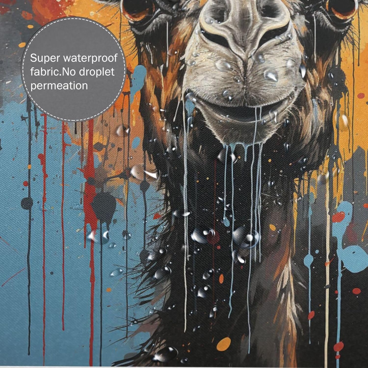 Boho Camel Shower Curtain Set 72x72in