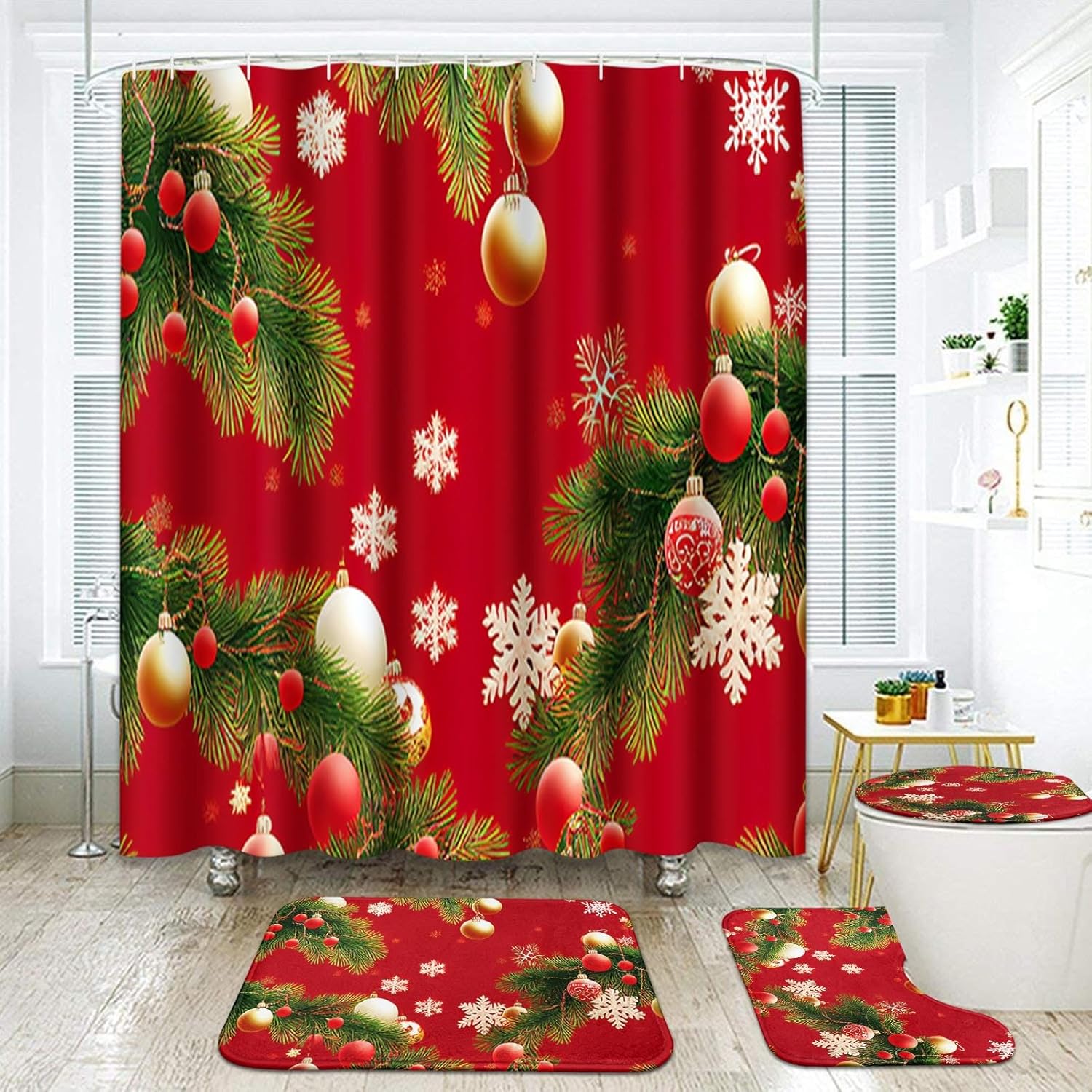 ArtSocket Christmas Tree Bathroom Set with 4 Pcs