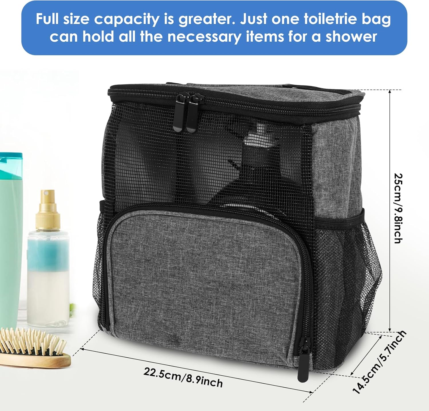 Quick Dry Mesh Shower Caddy for College Dorm Room