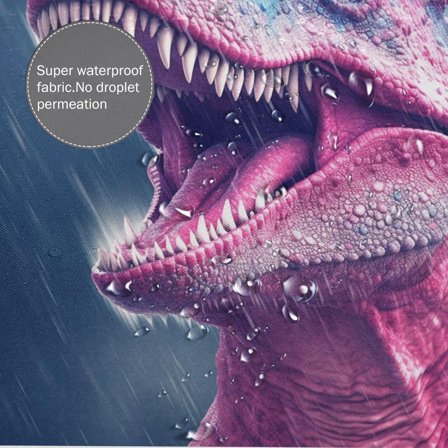 TIYAANDSY Roaring Dinosaur Shower Curtain Set