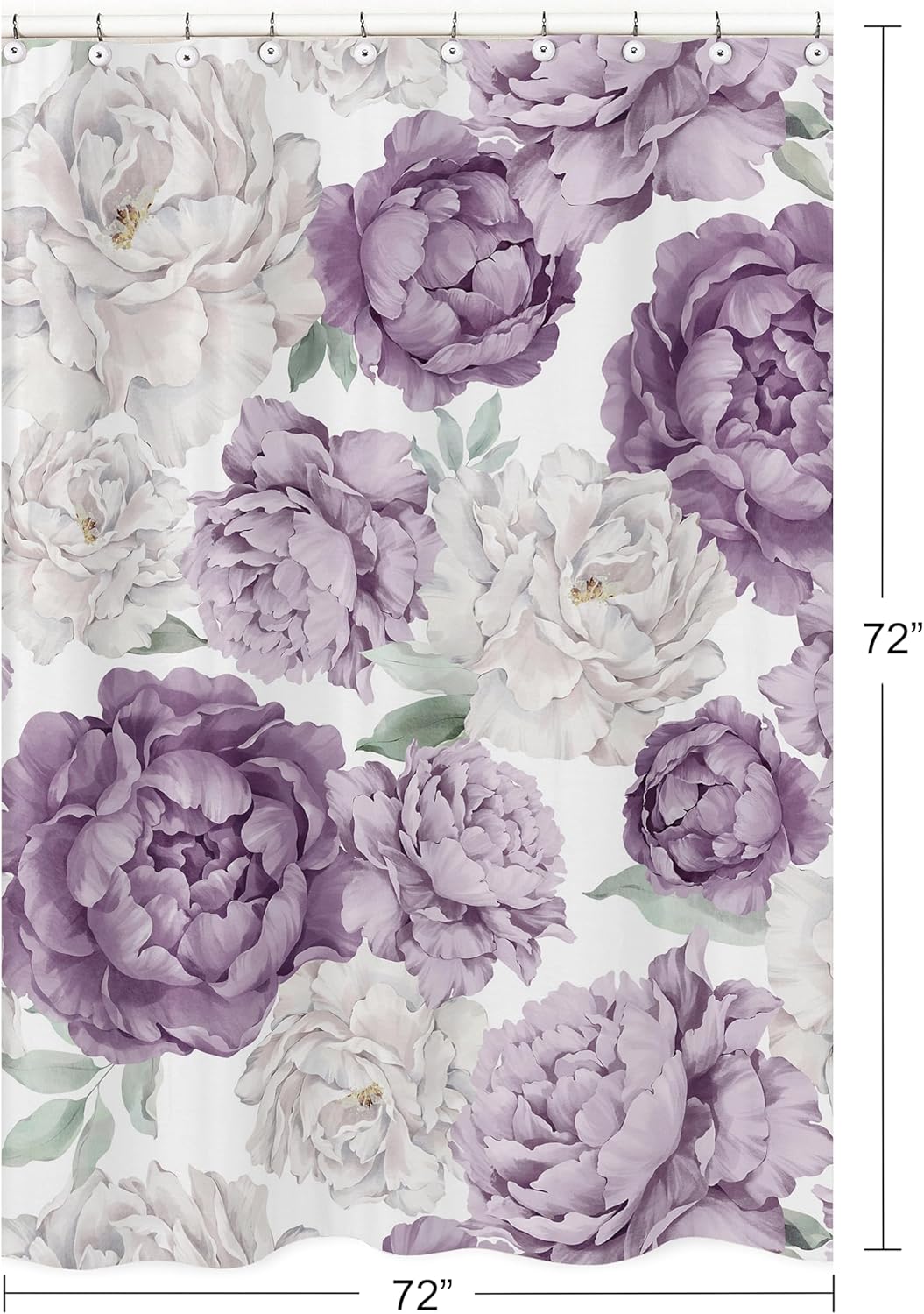 Sweet Jojo Designs Boho Floral Shower Curtain 1