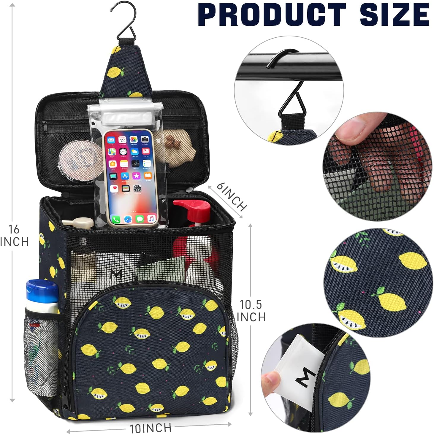 EIMMBD Portable Shower Caddy with Phone Storage 1