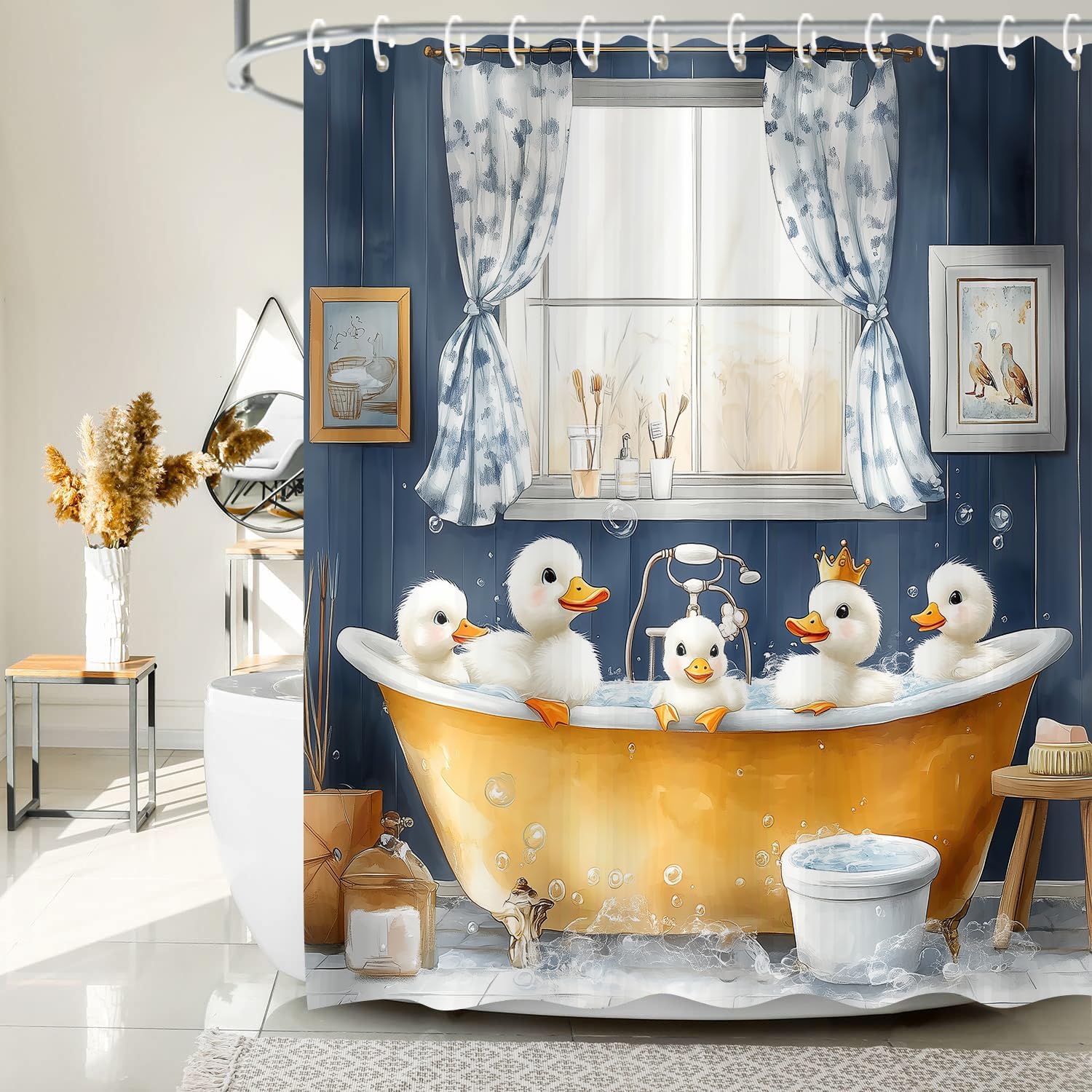JAWO Funny Kids Shower Curtain 72x72 with Hooks