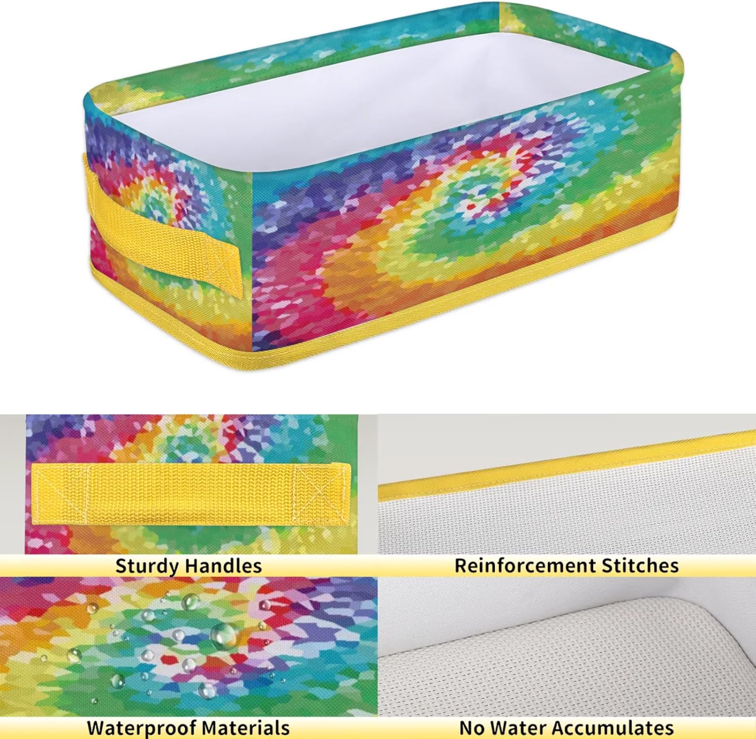 Snatocys Rainbow Toilet Paper Storage Basket Organizer