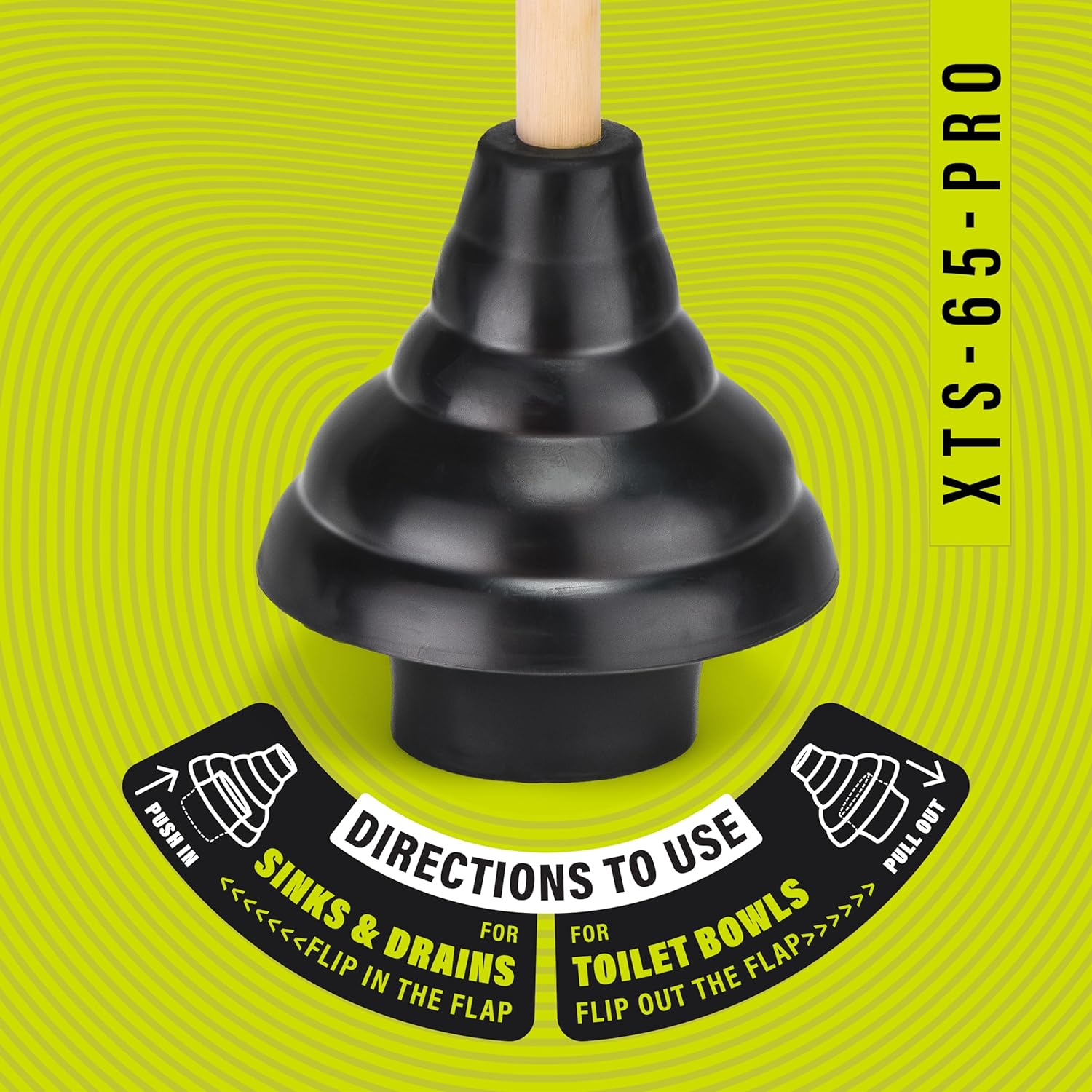 SteadMax XTS-65 PRO Toilet Plunger 2 Pack