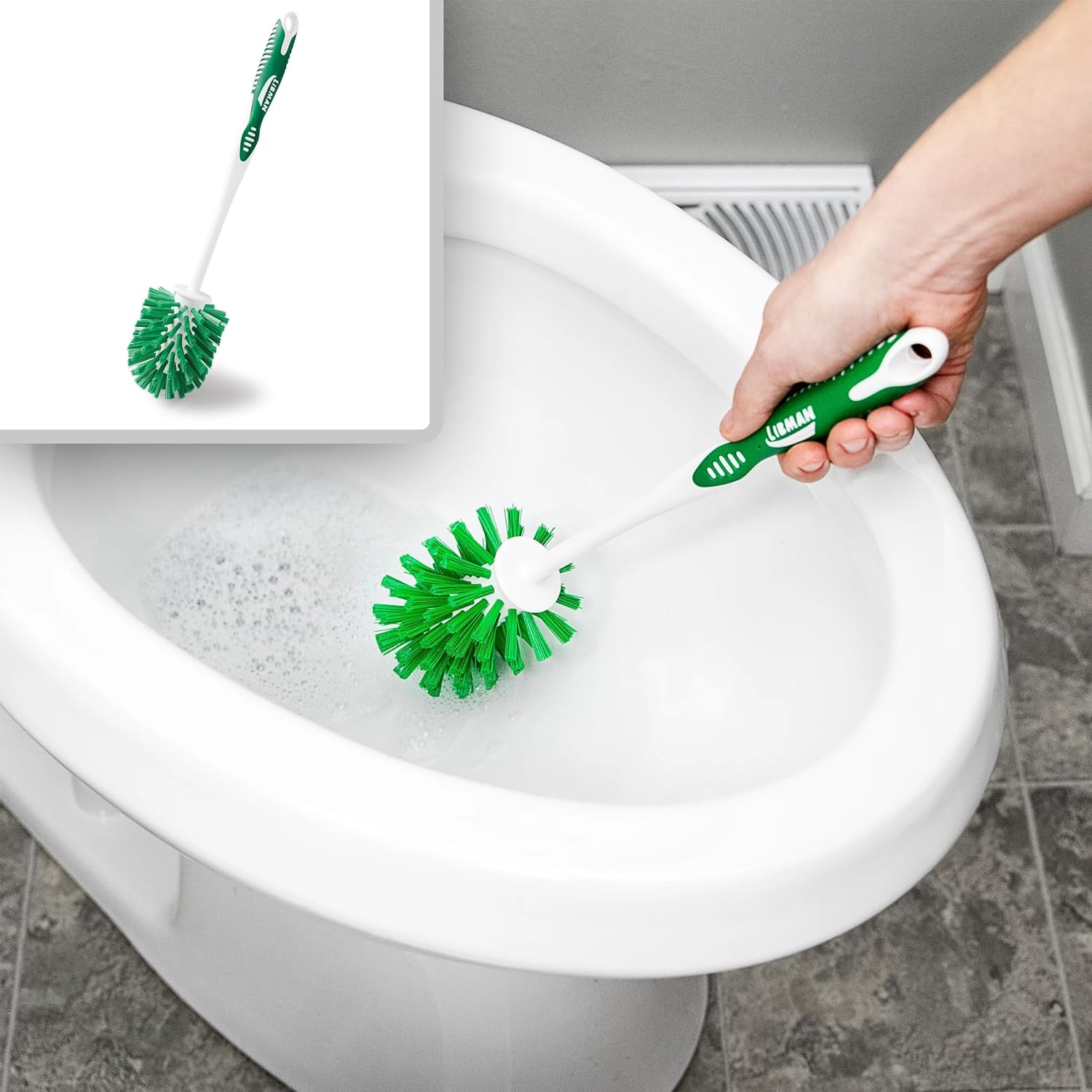Libman Designer Bowl Brush and Caddy - 2 Pack - Toilet Brush and Holder Set