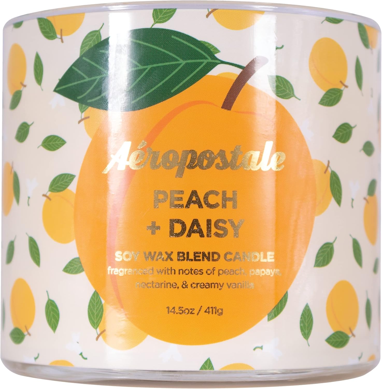 Aeropostale Peach Daisy Soy Candle - 60 Hour Burn