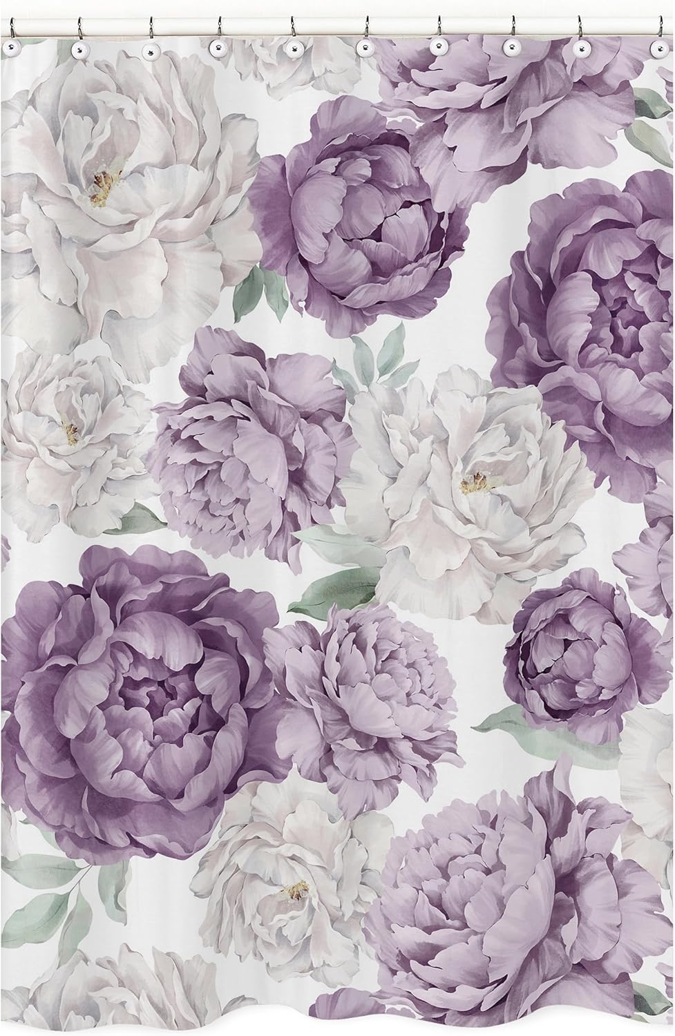 Sweet Jojo Designs Boho Floral Shower Curtain 1