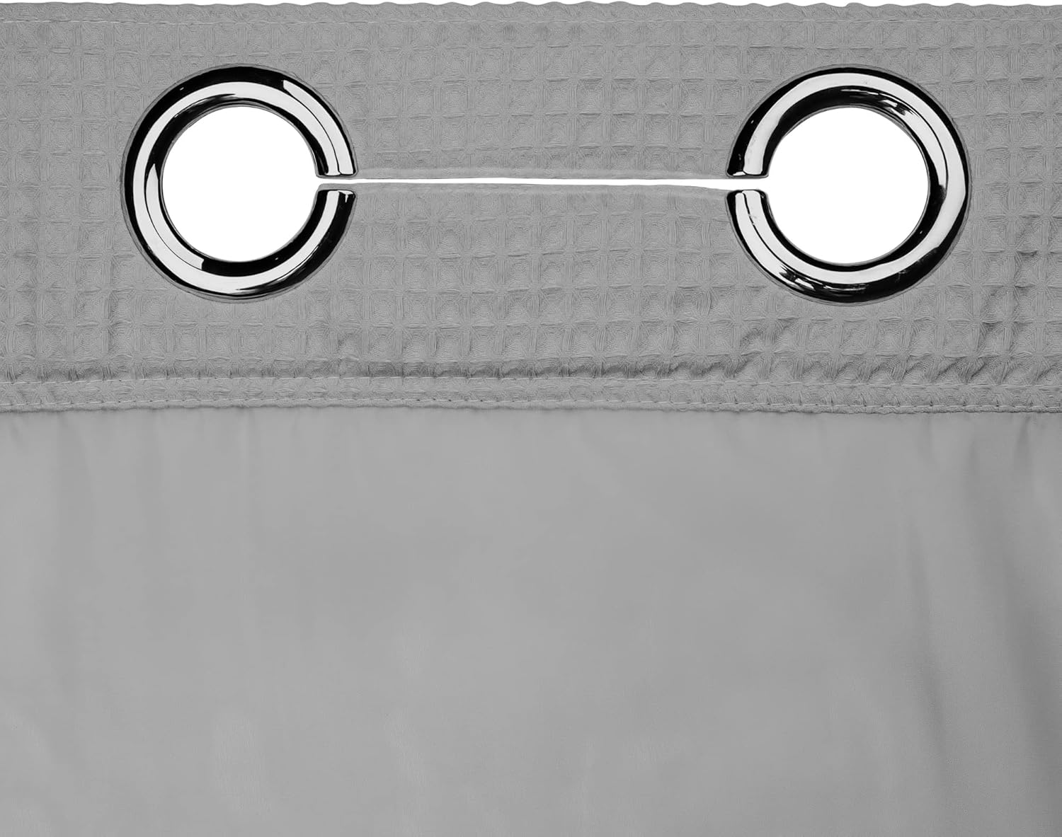 River Dream Gray Fabric Shower Curtain Set with Snap Liner 1