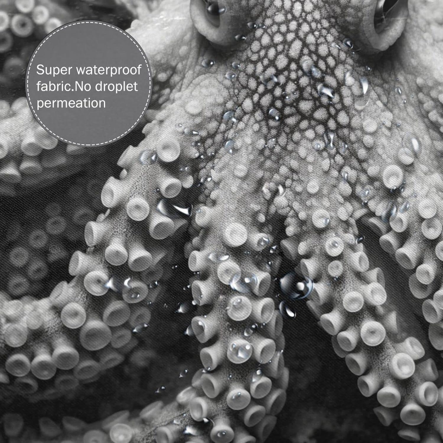 TIYAANDSY Octopus Shower Curtain Set 72x72in 1