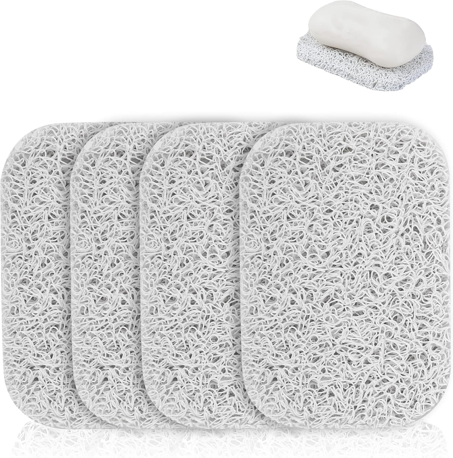 Jerphen 4PCS Soap Lifting Pads for Bath and Kitchen
