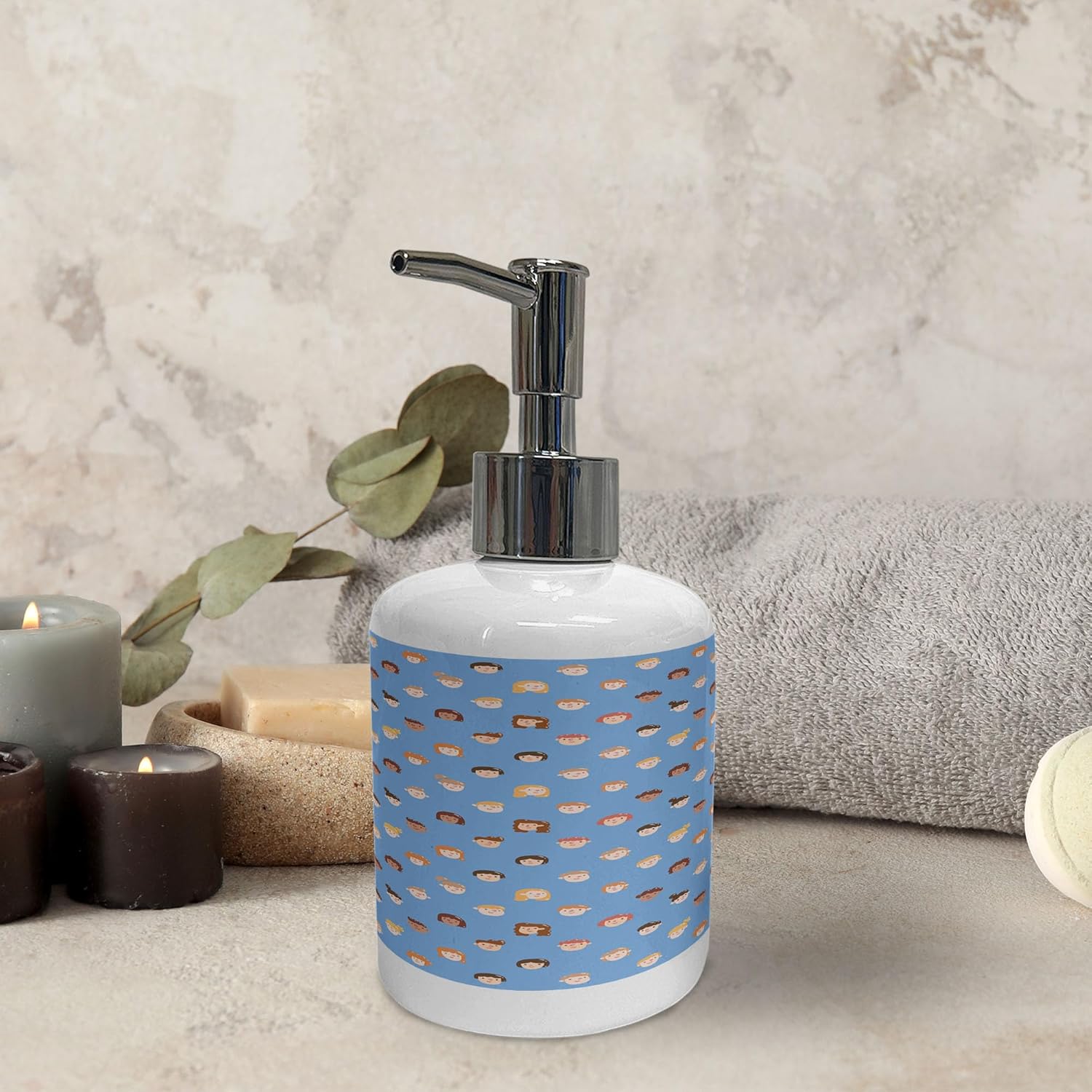 Ambesonne Bathroom Soap Toothbrush Holder Set 1