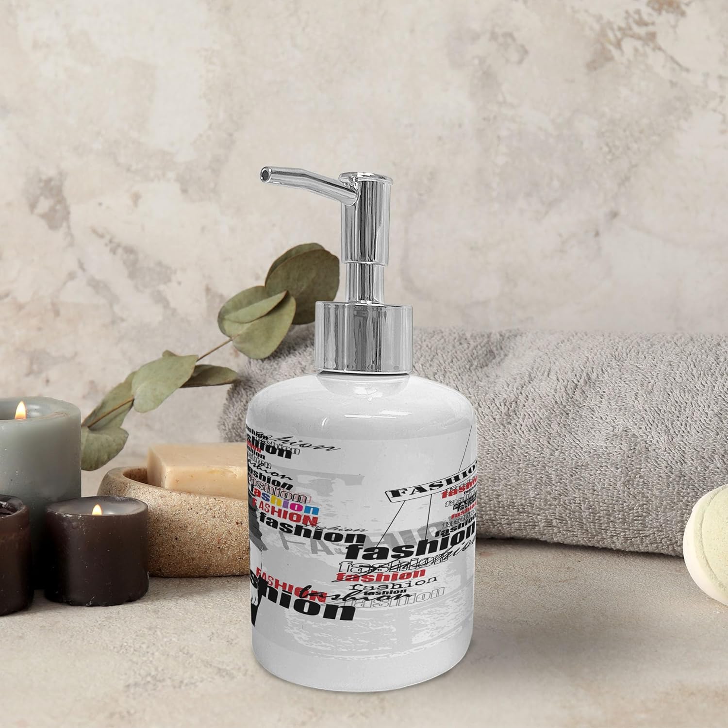 Ambesonne USA Ceramic Soap Dispenser Set