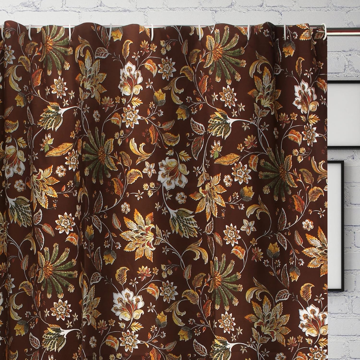 Greenland Home Barefoot Bungalow Audrey Shower Curtain Chocolate 72 x 72-inch